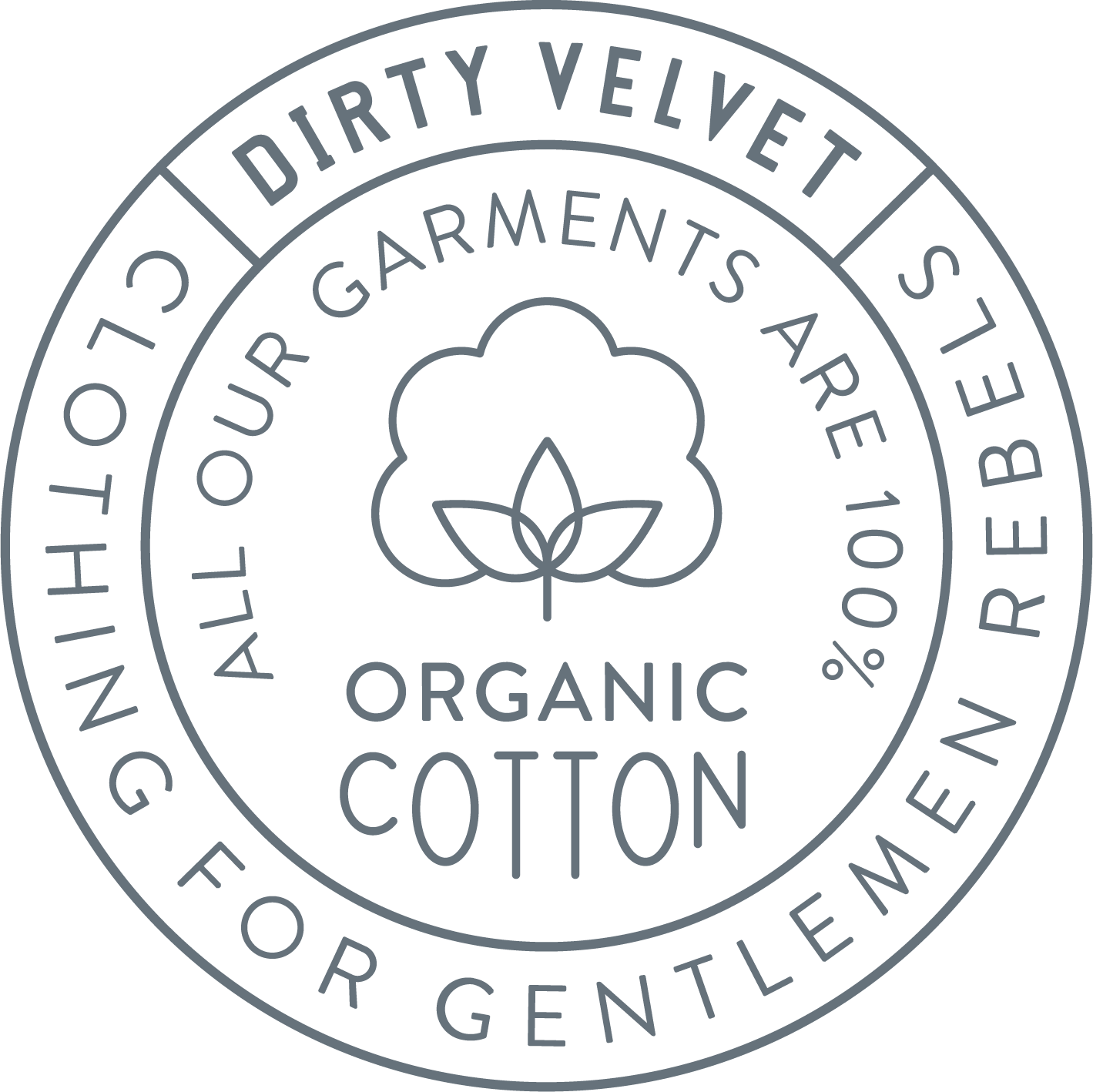 Dirty velvet organic logo