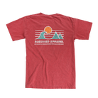 Bleubird Horizon Tee - Crimson From Bleubird