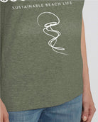 Heather Khaki Organic T shirt