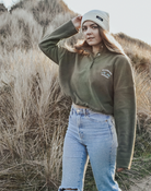 Bleubird Cropped Fleece - Olive From Bleubird