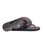 Women's Natural Rubber Flip Flops - Geometric From Waves